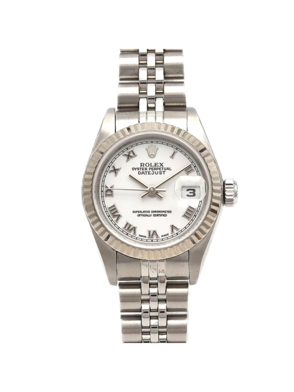 Rolex Datejust Stainless Steel White Gold Automatic Watch